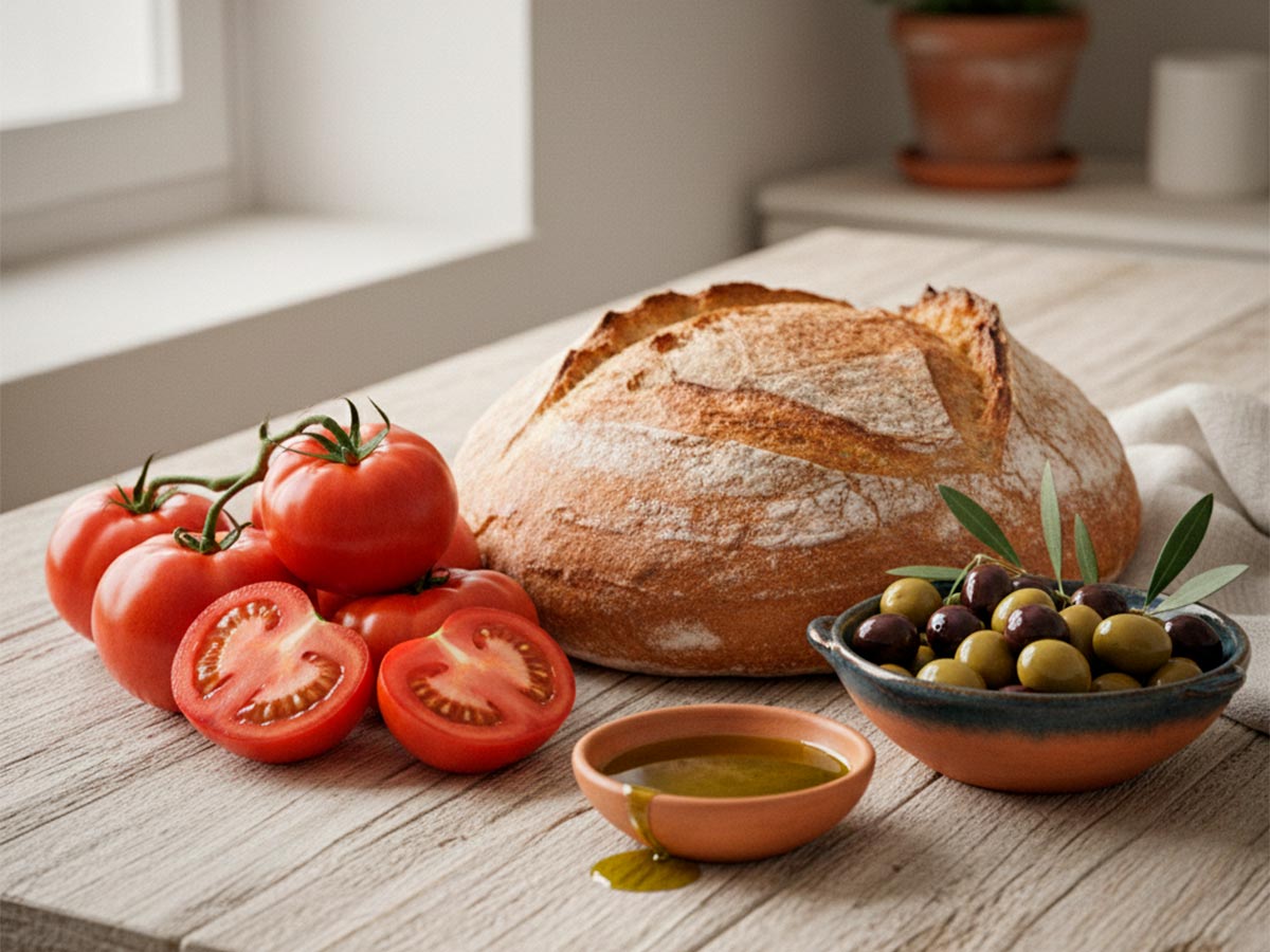 aove y alimentos de la dieta mediterránea.