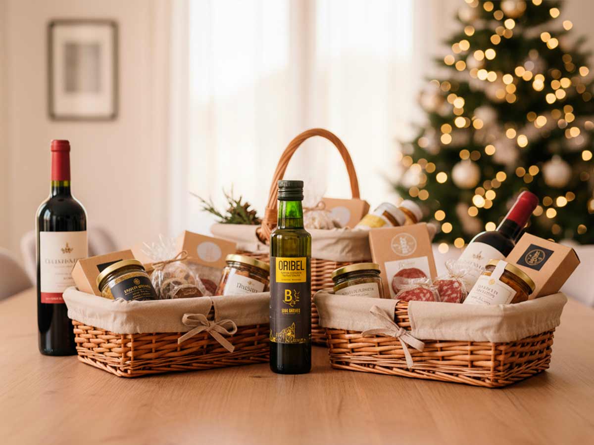 Obsequio navideño con aceite de oliva de Oribel.