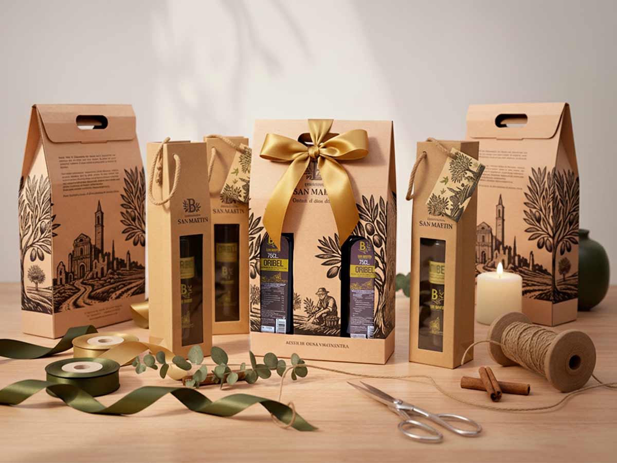 Preparación artesanal de aceite de regalos de aove de la cooperativa Oribel